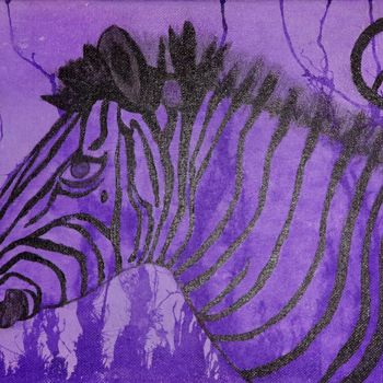 Pittura intitolato "Krepuscular Zebra" da Pablo Toledo, Opera d'arte originale, Acrilico