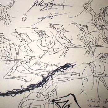 Drawing titled "esbozo intensive" by Pablo J García, Original Artwork