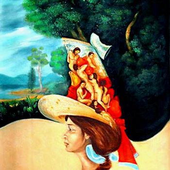 Painting titled "Salvese quien pueda" by Jose De Jesus Pacheco Cruz, Original Artwork