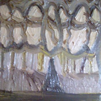 Картина под названием "Dólmenes de chocola…" - Paco Alcala, Подлинное произведение искусства, Масло