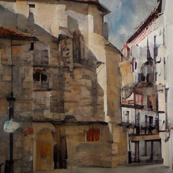 Arte digital titulada "Burgos - C. San Ign…" por Paco Fuente, Obra de arte original, Foto-montaje