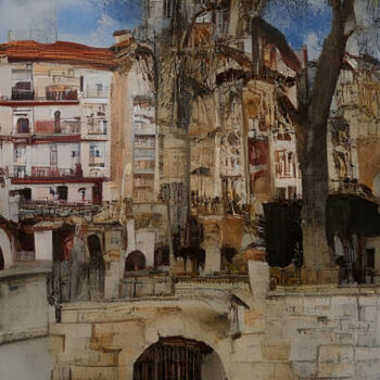 Arte digital titulada "Burgos - El Espolón…" por Paco Fuente, Obra de arte original, Foto-montaje