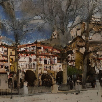 Digitale Kunst getiteld "Burgos - El Espolón…" door Paco Fuente, Origineel Kunstwerk, Foto Montage