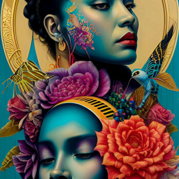 Digital Arts titled "Mujer VI" by Paco Fuente, Original Artwork, Photo Montage