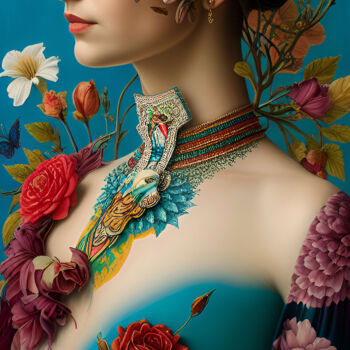 Цифровое искусство под названием "Mujer IV" - Paco Fuente, Подлинное произведение искусства, Фотомонтаж