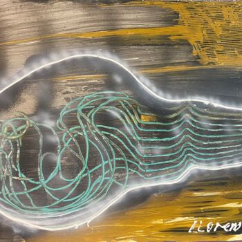 Painting titled "Abstracción 2013 Re…" by Paco Llorens, Original Artwork, Acrylic Mounted on Wood Panel
