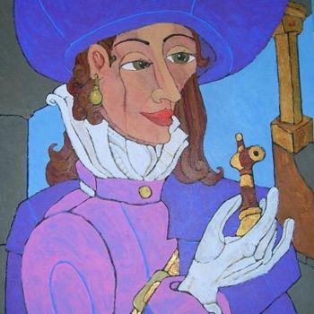 Peinture intitulée "Mujer Emprendedora" par Paco Melendez, Œuvre d'art originale