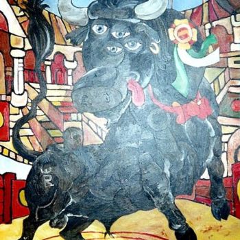 Peinture intitulée "Toros" par Paco Melendez, Œuvre d'art originale