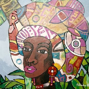 Pintura intitulada "AFRICANA" por Paco Melendez, Obras de arte originais