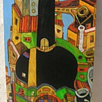 Painting titled "CIUDAD DE LAS ARTES" by Paco Melendez, Original Artwork