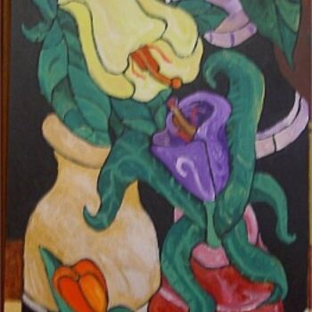 Pintura intitulada "Adecuasda a su tama…" por Paco Melendez, Obras de arte originais