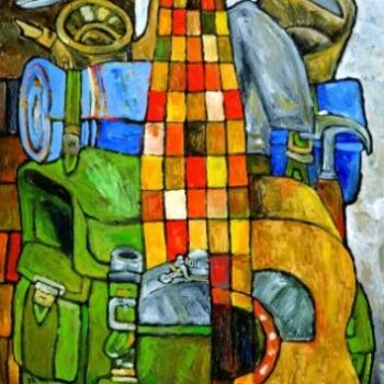 Peinture intitulée "Guitarra para comang" par Paco Melendez, Œuvre d'art originale
