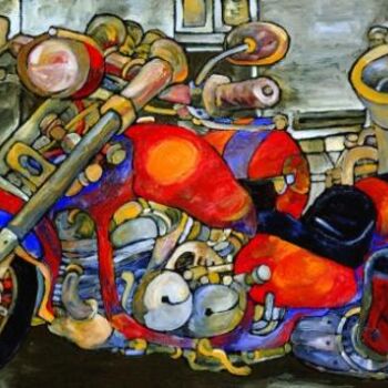 Malerei mit dem Titel "Sonido  para viajar" von Paco Melendez, Original-Kunstwerk