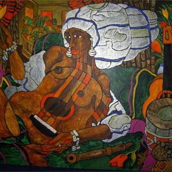 Peinture intitulée "Sonido africano" par Paco Melendez, Œuvre d'art originale