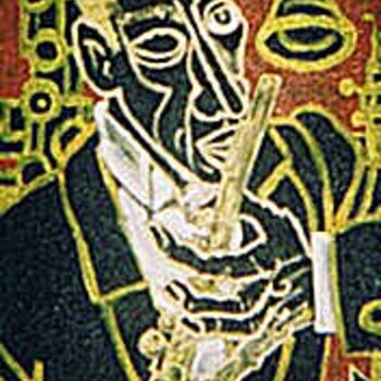 Painting titled "SAXOFONISTA" by Paco Melendez, Original Artwork