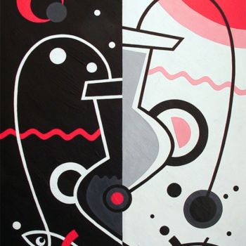 Картина под названием "Evasion" - Paco Salamander, Подлинное произведение искусства, Масло