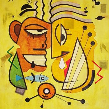 Malarstwo zatytułowany „Jonas & Yel” autorstwa Paco Salamander, Oryginalna praca