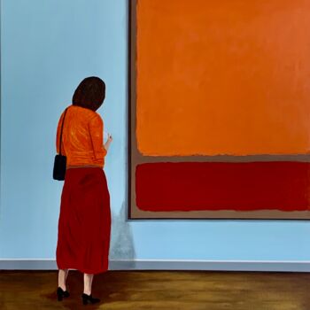 Painting titled "Madame Rothko ?" by Paddy, Original Artwork, Acrylic Mounted on Wood Stretcher frame