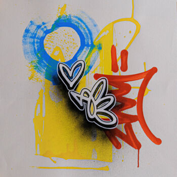 Dessin intitulée "Saturation de Piaf…" par Paf Le Piaf, Œuvre d'art originale, Acrylique