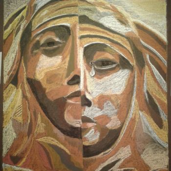 Painting titled "Dolor" by Carlos Pagani, Original Artwork, Pastel