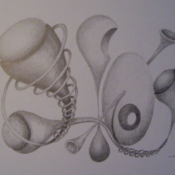 Drawing titled "Capricho" by Carlos Pagani, Original Artwork, Pencil