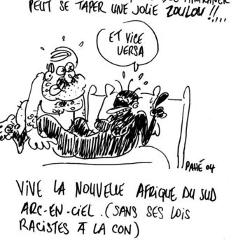 Dessin intitulée "Vive la nouvelle Af…" par Pahé, Œuvre d'art originale