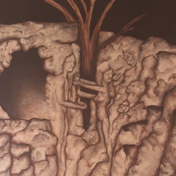 Malerei mit dem Titel "Adam and Eve" von Diane Tacinelli, Original-Kunstwerk, Acryl