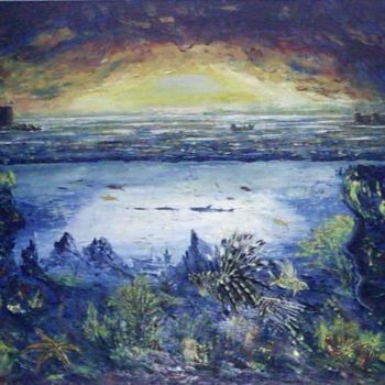 Malerei mit dem Titel "Deniz 12000" von Painter Poet Penman, Original-Kunstwerk, Öl