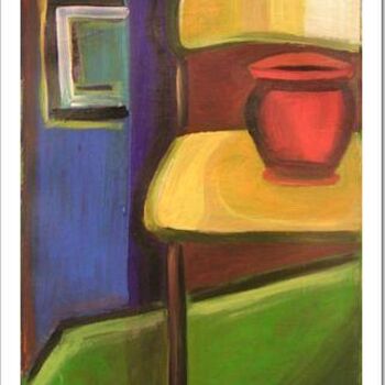 Painting titled "Chair with Vase" by Brittany Sundgren, Original Artwork
