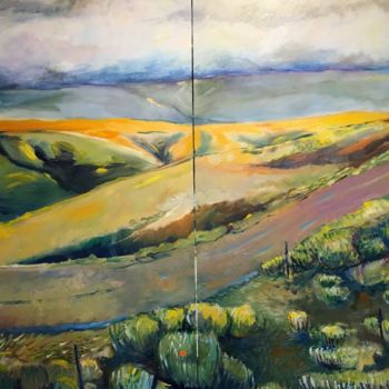 Painting titled "Untitled Landscape" by Lee Andres Christiansen, Original Artwork, Oil