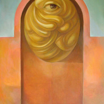 Картина под названием "Porta Guardata" - Filip Mihail, Подлинное произведение искусства, Масло