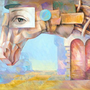 Malerei mit dem Titel "Trojan Horse" von Filip Mihail, Original-Kunstwerk, Acryl