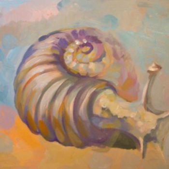 Painting titled "Snail" by Filip Mihail, Original Artwork, Acrylic