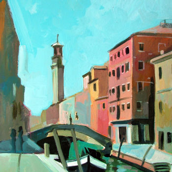 "Bridge in Venice" başlıklı Tablo Filip Mihail tarafından, Orijinal sanat, Akrilik
