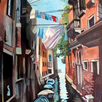Painting titled "Venice" by Filip Mihail, Original Artwork, Acrylic