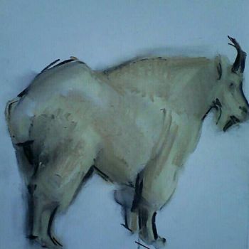 Malarstwo zatytułowany „"Goat"” autorstwa Kalinka Stefanova, Oryginalna praca, Pastel