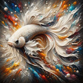 Pintura intitulada "Cosmic Swim" por Paisley Marten, Obras de arte originais, Acrílico