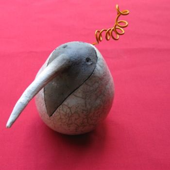 Ambacht getiteld "Pingouin bizarre" door La Chouette Pakay, Origineel Kunstwerk