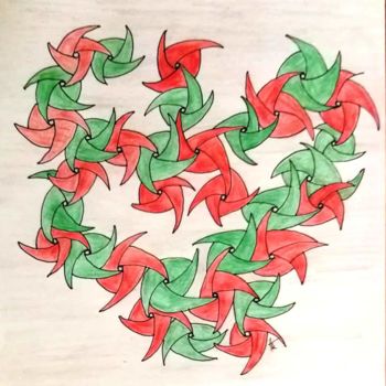 Zeichnungen mit dem Titel "propellers ??" von Pakokante, Original-Kunstwerk, Marker