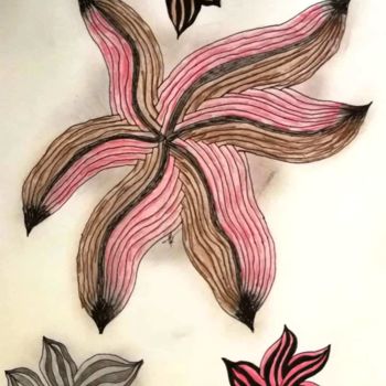 Σχέδιο με τίτλο "Starfish" από Pakokante, Αυθεντικά έργα τέχνης, Μαρκαδόρος