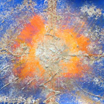 Malerei mit dem Titel "Sun" von Pakokante, Original-Kunstwerk, Acryl