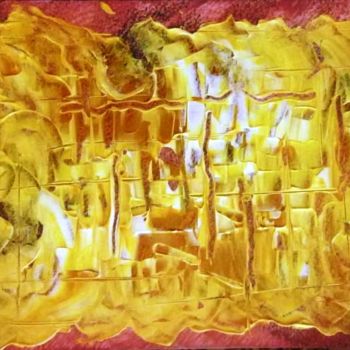 Pintura intitulada "Yellow" por Pakokante, Obras de arte originais, Acrílico