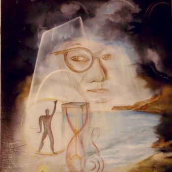 Painting titled "Le Corbusier - Homm…" by Pal, Original Artwork, Oil