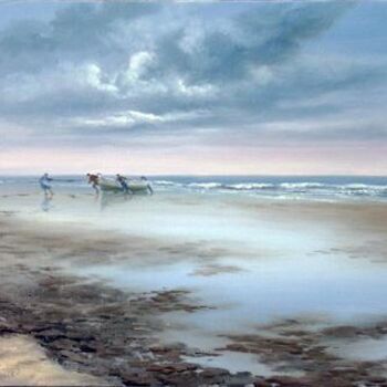 Painting titled "Playa - H -17" by Antonio Luis Palacios, Original Artwork