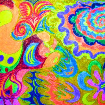 Peinture intitulée "Бред разноцветной к…" par Viktor Iurevich Palamarchuk, Œuvre d'art originale, Huile