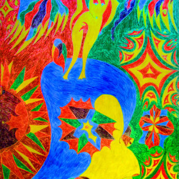 Ζωγραφική με τίτλο "Средневековый рыцар…" από Виктор Юрьевич Паламарчук, Αυθεντικά έργα τέχνης, Λάδι