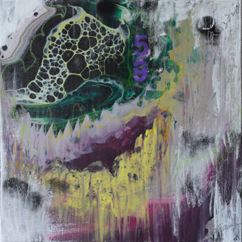 Peinture intitulée "«59 reef» bubbles m…" par Palirina, Œuvre d'art originale, Acrylique Monté sur Châssis en bois