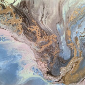 Pintura titulada "“Coast” sea mountai…" por Palirina, Obra de arte original, Acrílico Montado en Bastidor de camilla de made…