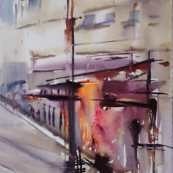Painting titled "EXPRESSION OF THE C…" by Elena Krivoruchenko, Original Artwork, Watercolor