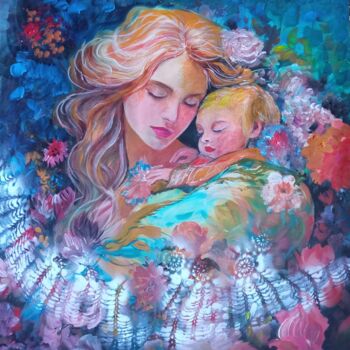 Pintura intitulada "Maternità" por Palma Aceto, Obras de arte originais, Acrílico